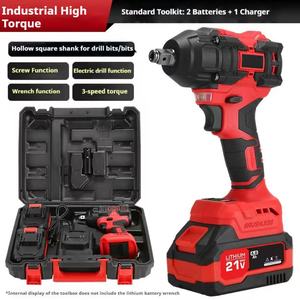 Llave <span class=keywords><strong>de</strong></span> <span class=keywords><strong>Impacto</strong></span> Eléctrica Automática <span class=keywords><strong>de</strong></span> Velocidad Variable <span class=keywords><strong>de</strong></span> <span class=keywords><strong>1</strong></span>/<span class=keywords><strong>2</strong></span> Pulgada, 1500 Nm <span class=keywords><strong>de</strong></span> Torque, Juego <span class=keywords><strong>de</strong></span> Herramientas <span class=keywords><strong>de</strong></span> Grado Industrial y para Bricolaje - Product Image 1