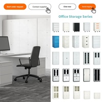 Armoire de rangement de bureau en métal élégante et fonctionnelle - Grande capacité, porte avec étagères et compartiments sécurisés verrouillables
