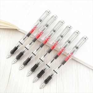 Simple Popular Transparent Plastic Fountain <b>Pen</b> Multiple Writing Diameters Available Promotional Advertising <b>Pen</b> Customizable - Product Image 1