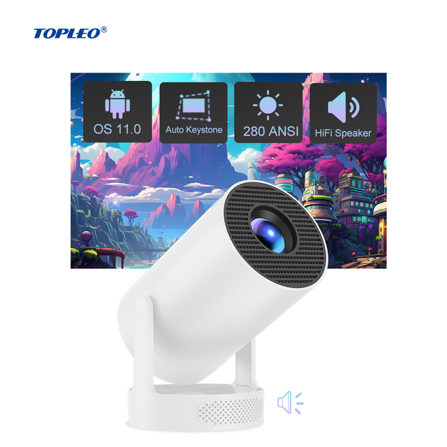 Topleo Hy300 Pro Mini Smart Android 11 Projector Home Theater 4k Wifi Beamer With Hifi Lcd Screen Portable Proyector