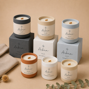 AIKUN Manufacturer <b>Bulk</b> Pastel Gift Box Ceramic Scented <b>Candle</b> for Wedding Favor Hotel Lobby Prayer Room - Product Image 3