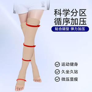 Calcetines de Compresión Personalizados por Encima de la Rodilla, Calentadores de Piernas Deportivos Largos y Delgados con Alta Elasticidad, Diseño Transpirable Antideslizante con Punta Abierta - Product Image 4