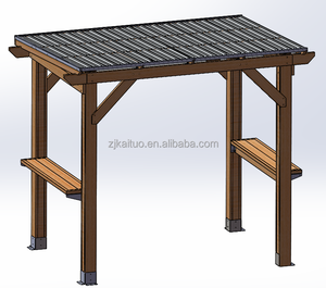 Stock USA <span class=keywords><strong>Petit</strong></span> quantité minimale <span class=keywords><strong>de</strong></span> commande 6X8 pieds Barbecue en <span class=keywords><strong>bois</strong></span> Gazebo toit en pente BBQ Auvent pour extérieur Patio <span class=keywords><strong>Jardin</strong></span> arrière-cour - Product Image 4