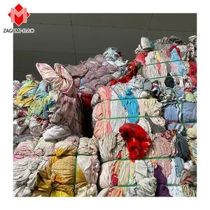Stracci per la pulizia all'ingrosso della fabbrica fornitori di stracci per rifiuti tessili in cotone colorato