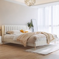 Kingsize-Bett dunkelblaues Stoff Samtbett Kingsize mit Matratze