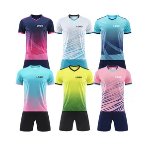 Uniforme de futebol masculino com design de sublimação, uniforme esportivo de alta qualidade para treinamento de futebol, melhor uniforme de futebol para crianças