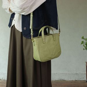 Women's Genuine Leather Handbag Red Avocado Green Top Layer Cowhide Shoulder <b>Bag</b> Crossbody <b>Bag</b> Everyday Use Durable - Product Image 3