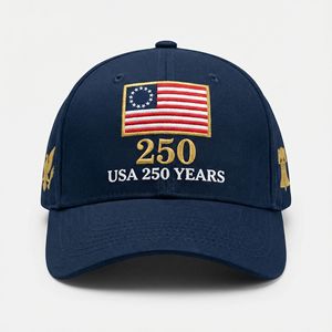 250th Anniversary Embroidery Baseball Cap Cotton Gorras Casquette for Adults Featuring Iconic Graphic