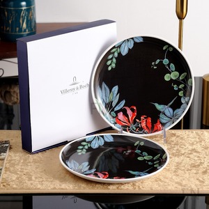 Service de table en céramique de luxe durable, design moderne, motif paysager, comprenant assiette, cuillère et tasse en porcelaine pour usage domestique, personnalisable - Product Image 4