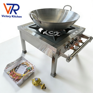 Cuisinière à gaz en acier inoxydable VICTORY KITCHEN modèle VCT 600x700x380mm argentée, fournitures pour restaurants - Product Image 2