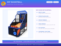 Grande machine d'arcade de basket-ball LED Crown 100x250x260 cm, usage commercial