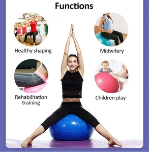 Palla da Pilates e Yoga Antiscivolo in PVC Rinforzato Antiesplosione, per Esercizi di Equilibrio e Fitness, COCOLE KKL-YJQ001 - Product Image 6