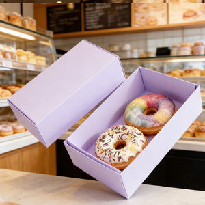 Caja de Embalaje <span class=keywords><strong>para</strong></span> Pastelería, de Cartón Blanco, con Impresión de Logotipo Personalizado, Ecológica, <span class=keywords><strong>para</strong></span> <span class=keywords><strong>Galletas</strong></span>, Postres, Panadería, <span class=keywords><strong>para</strong></span> una Sola Unidad - Product Image 4