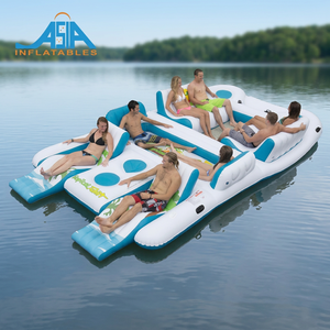 Radeau de fête pour le lac, Sport aquatique, jeu Tropical, <span class=keywords><strong>Tahiti</strong></span>, chaise longue gonflable, île flottante - Product Image 1