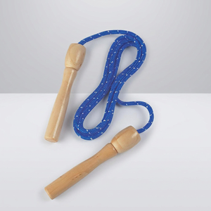 Corde à sauter légère et réglable avec poignée en bois, différentes longueurs, durable, pour l'exercice et le fitness, unisexe, emballage portable - Product Image 1