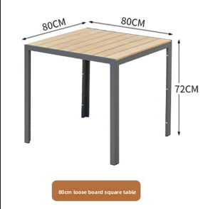 Plastic Wood Square Table 1