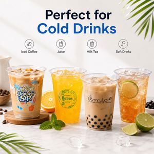 Gobelets à dessert en plastique transparent en forme de U de 12 oz sans BPA, jetables, en PET, avec couvercles en dôme, pour yaourt, crème glacée, service de traiteur - Product Image 2