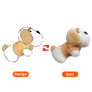 Schattig superzacht pluche honden sleutelhanger mini 10 cm worst gevormd met mesh voering en PP katoen vulling hanger speelgoed - Product Image 1