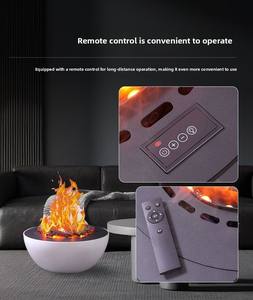 Base Atomizadora Redonda, Simulación de Estufa de Carbón Electrónica, Operación Conveniente con Control Remoto - Product Image 2