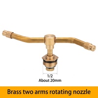 Aspersor giratorio automático de latón de 2/3/4 brazos con rotación de 360 grados para riego de jardín y césped