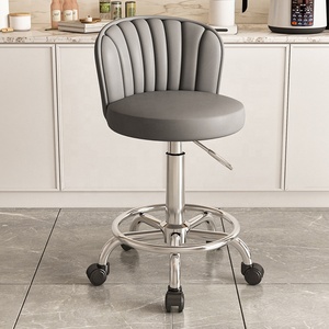 Tabouret de Barbier Haut de Gamme, Chaise de Coiffeur, Fauteuil de Caisse Rotatif et Réglable en Hauteur, Mobilier de Salon Moderne Multifonctionnel en Métal - Product Image 5