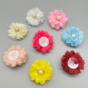 Accessoires pour cheveux en tissu 3D, fleurs en dentelle de 5 cm, style coréen, décorations pour vêtements, chaussures et sacs - Product Image 2
