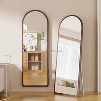 Miroir d'habillage en arc de conception moderne Miroir mural complet en bois Prix