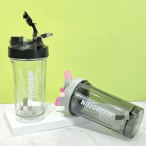 Direct Drinking Protein Shaker <strong>with</strong> <strong>Straw</strong> Adults Fitness <strong>Bottle</strong> for Gym Outdoor Back to School Students Water <strong>Bottle</strong> - Product Image 2