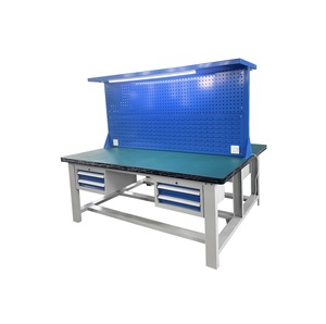 Banc de travail de garage multifonctionnel antistatique à double face, haute capacité de charge, robuste, avec tiroirs et éclairage - Product Image 3