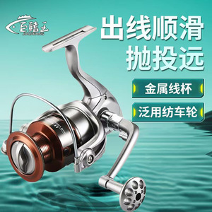 JuciWang Spinning Reel Metal Spool Smooth Line Release Long Casting Fishing Reel - Product Image 1