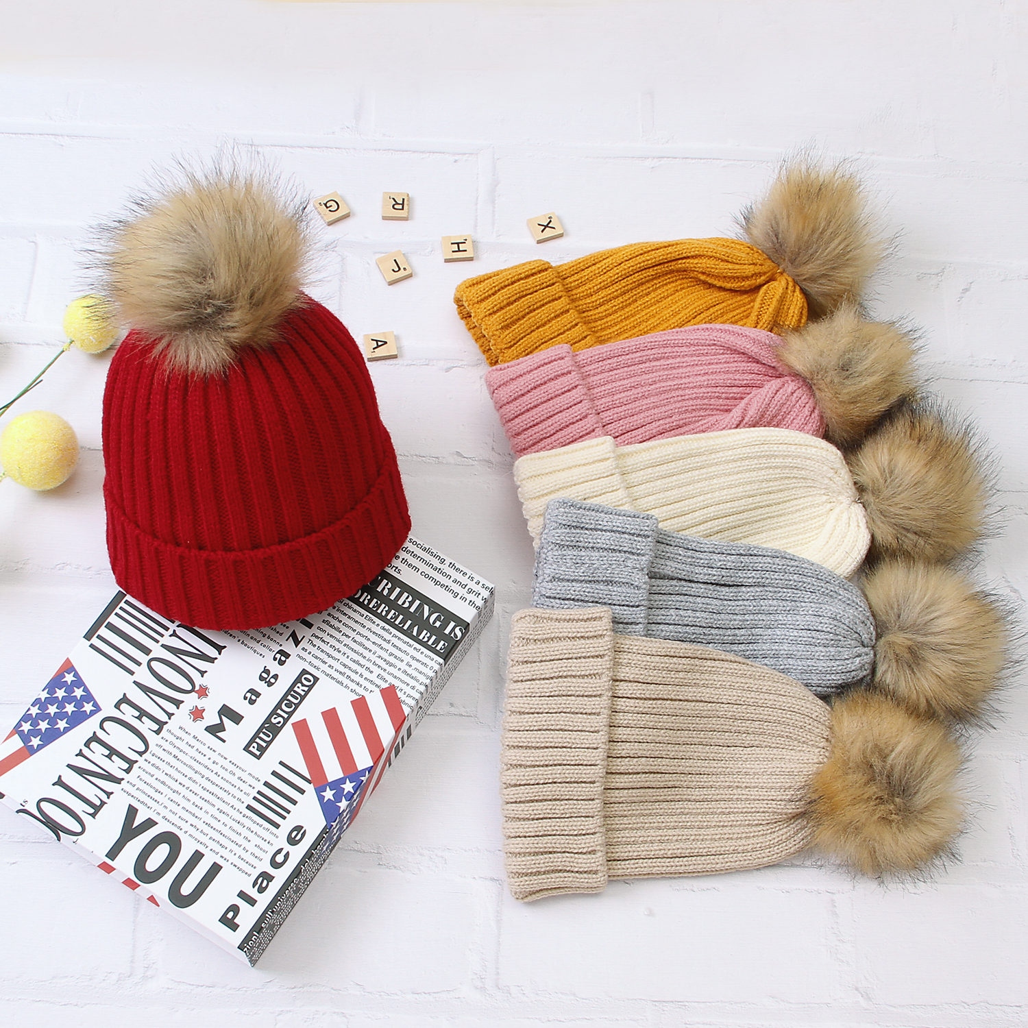 Оптовая продажа, высокое качество, индивидуальная торговая марка, детская зимняя детская шапка, Детская красочная шапочка, вязаная шапка