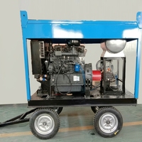 Nettoyeur haute pression à eau froide 500 bars pour le nettoyage des façades de bâtiments et des chantiers de construction, moteur diesel, usage intensif