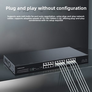 2 quang 24 <span class=keywords><strong>Ethernet</strong></span> 2.5 gam chuyển đổi không được quản lý doanh nghiệp VLAN hỗ trợ full-duplex/Half-duplex Mạng an ninh - Product Image 3