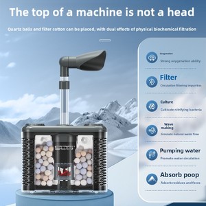 수족관 액세서리용 소형 올인원 기계 어항 필터 산소 증가 박테리아 배양 내장 3 대 1 - Product Image 2