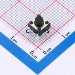 TSA06131-055B332BA Tactile Switch Through hole-4P,6.1x6.1mm Switch Single Pole Single Throw Round Button 1.8N 6.1mm - Product Image 1