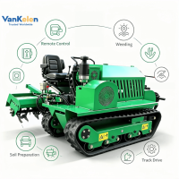 Motoculteur télécommandé 25 CV à moteur à couple élevé, idéal pour le labourage et le décompactage des sols en terrains montagneux et boueux