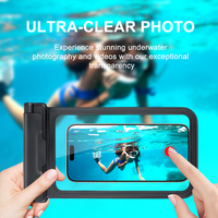 Custodia Impermeabile per Telefono con Chiusura Robusta, Sigillo Verificato per Test di Impermeabilità, Custodia Trasparente con Cordino per Spiaggia, Piscina, Immersioni