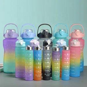 3 Stuks In 1 Set 2l Sport Waterfles Gradiënt 2000Ml 900Ml 500Ml Botella De Agua Plastic Gym Waterflessen - Product Image 1