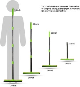 Nettoyeur de vitres avec longue rallonge Essuie-glaces de sol Raclette de <span class=keywords><strong>lave</strong></span>-<span class=keywords><strong>vitre</strong></span> Éponge Vadrouille pour le nettoyage de voiture et de vitres Personnalisable - Product Image 2