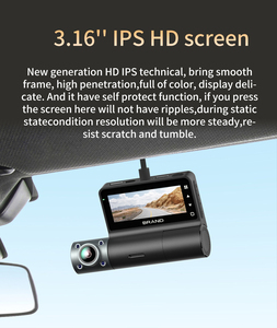 2023 Fisheye <span class=keywords><strong>DVR</strong></span> 4K 1080p 3.16 inch Dashcam máy ảnh Hạm Đội 3 kênh ống kính <span class=keywords><strong>Hidden</strong></span> Dash Cam với bãi đậu xe giám sát - Product Image 6