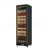Réfrigérateur à boissons refroidi par air pour supermarché en gros, équipement de réfrigération commercial, porte en verre, refroidisseur à bière