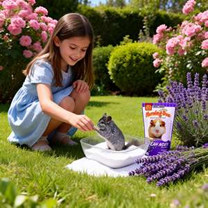 Dongnai PETS Factory's 100% Natural Eco-Friendly Hamster Chinchilla Bathing Sand Infused Lavender Fragrance 1kg Made <b>Dolomite</b> - Product Image 1