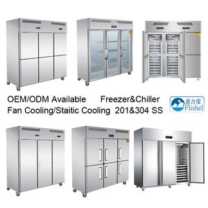201 Stainless Steel Commercial Kitchen Refrigerator Single-Temperature Restaurant Vertical Deep Freezer 304 Upright Cool Fridge - Product Image 3