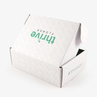 Boîtes faites sur commande d'emballage de carton d'impression couleur avec la petite boîte de papier de paquet d'expédition de fleur de logo avec la finition mate de stratification de pp
