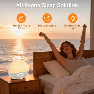Máquina de Sonido Blanco Digital para Dormir, para Bebés, con <span class=keywords><strong>30</strong></span> Sonidos Relajantes, Luz Nocturna de 7 Colores, Temporizador de Siesta, <span class=keywords><strong>Despertador</strong></span> - Product Image 4