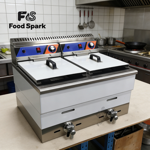 Factory Direct Sales Commercial <strong>Fryer</strong> Double 18l Stainless Steel Deep Tank Gas Deep <strong>Fryers</strong> Potato Gas <strong>Chips</strong> <strong>Fryer</strong> - Product Image 3