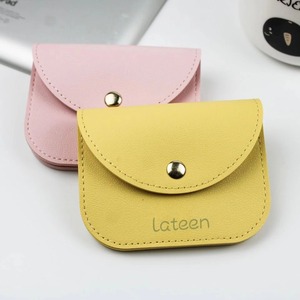Cartera de Cuero PU Personalizada, Color Caramelo, para Tarjetas y Monedas, Mini, Portátil, Multifuncional, con Doble Hebilla - Product Image 2