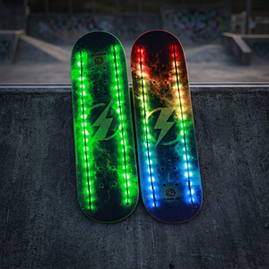 Planche de skateboard KAELIS en bois d'érable, forme de bâtonnet de glace, thème spatial, logo éclair lumineux, style tendance pour l'extérieur, 8 couches - Product Image 2