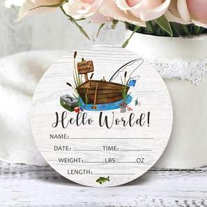 Panneau de naissance pour nouveau-né, Annonce de naissance animaux de la forêt, Panneau de nom 'Bonjour le Monde' thème forêt pour annonce de naissance à l'hôpital - Product Image 3