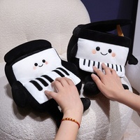 Jouets en peluche personnalisés OEM ODM en forme de piano, Peluche de piano à queue souriante de dessin animé, Poupée en peluche en forme d'instrument pour souvenir et cadeau